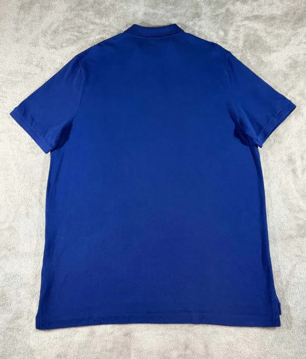 Polo Ralph Lauren Classic Fit Mesh Pique Polo Shirt Blue Size XL